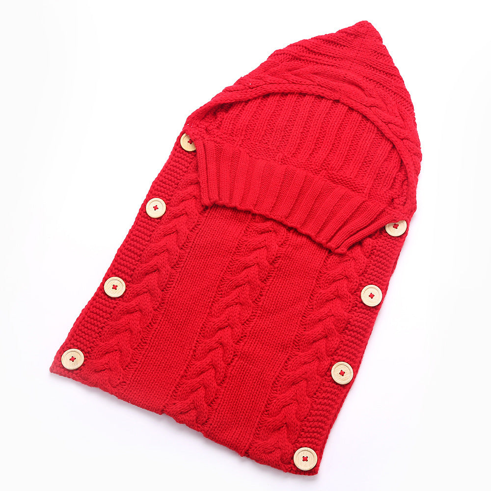 SnuggleNest Knitted Baby Swaddle