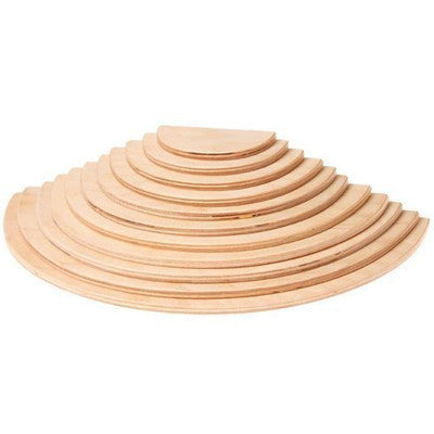 Large Wooden Rainbow Arch Bridge Building Blocks 12-Piece Montessori Early Learning Toy