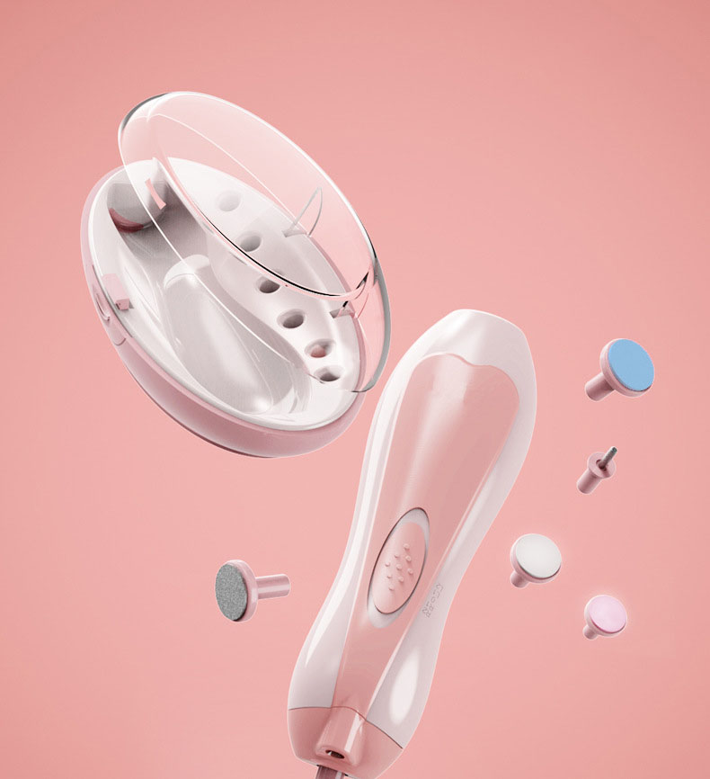 Ultra-Quiet Multifunctional Baby Nail Polisher Manicure Kit