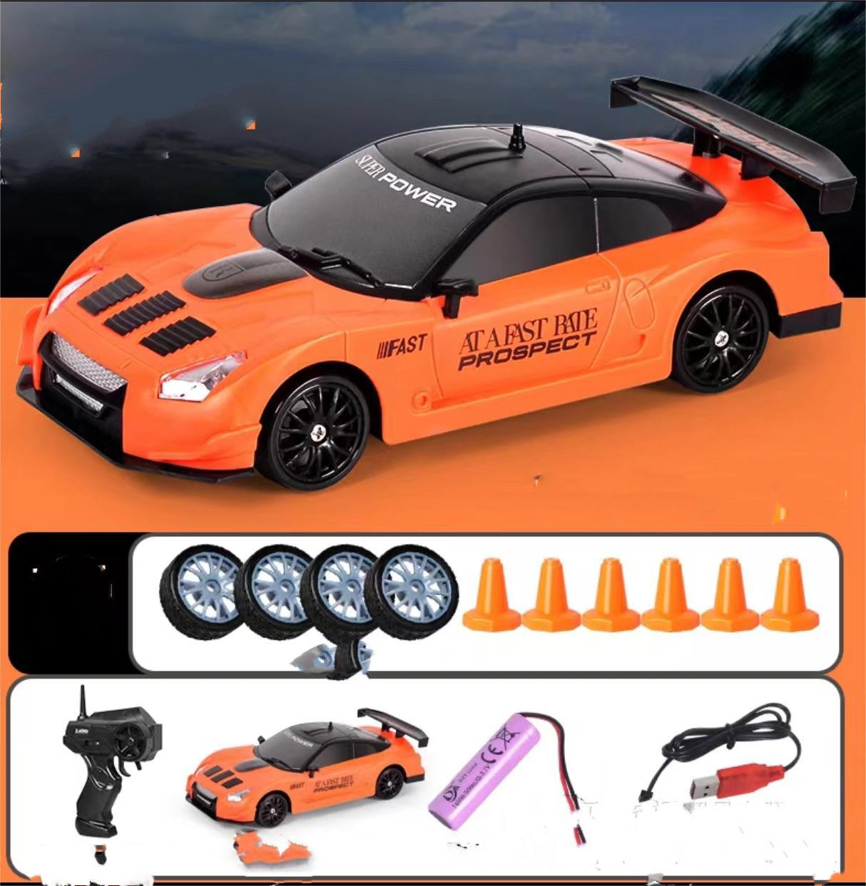 TurboDrift X 4WD RC Racing Car – 1:24 High-Speed Drift Edition