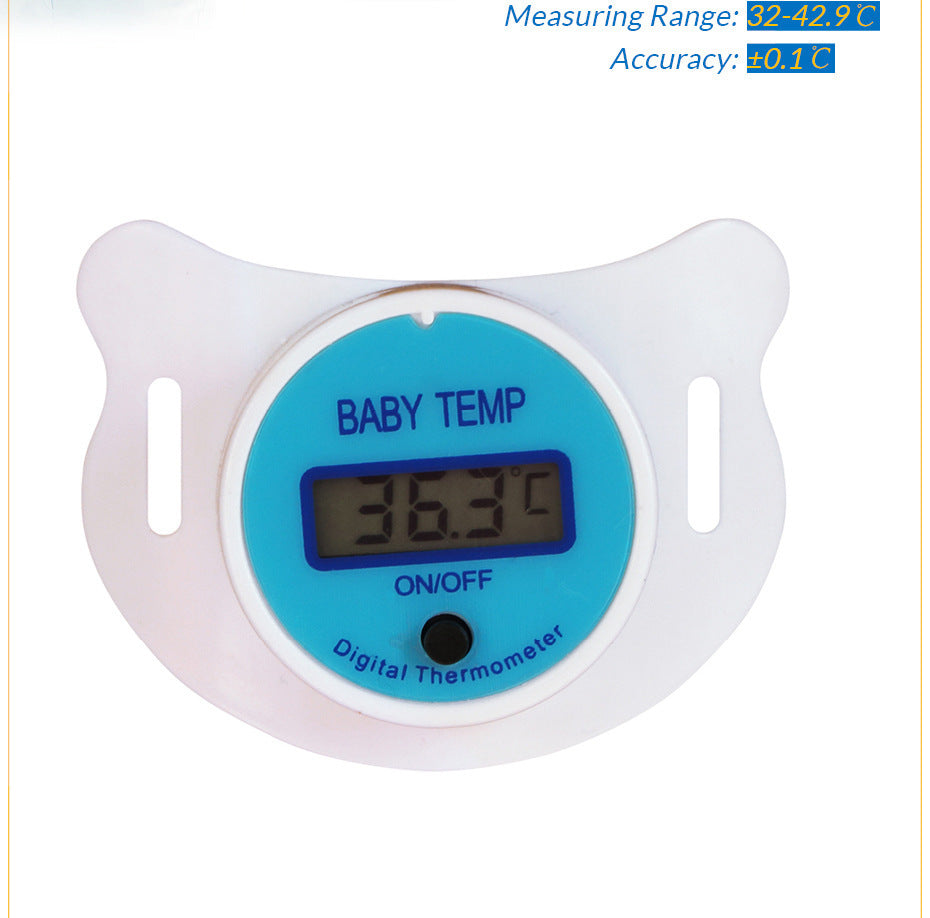 Baby pacifier digital thermometer