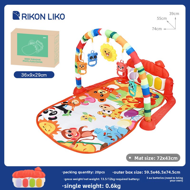 3-in-1 Baby Activity Play Gym & Kick Piano Mat