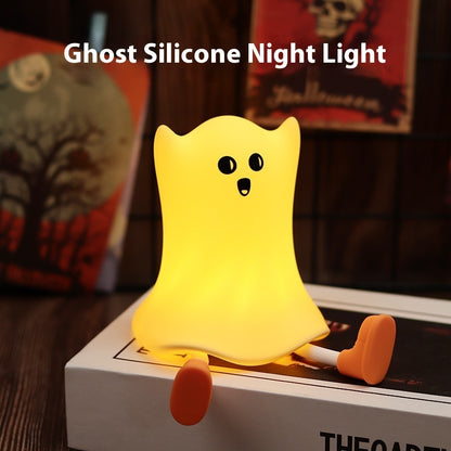 Silicone Ghost Shaped Bedside Lamp With Touch Control