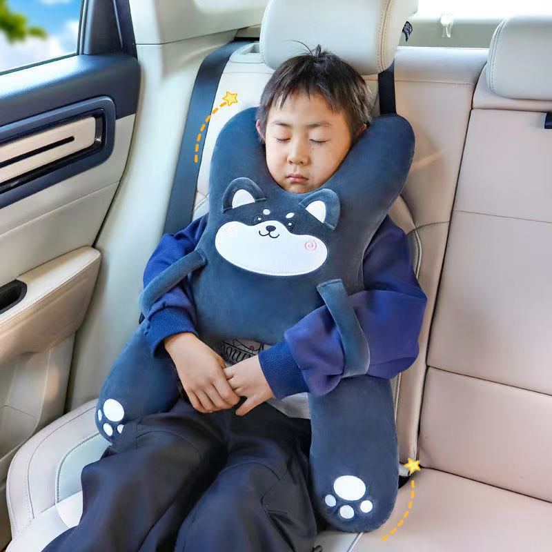 Cute Cartoon Car Headrest Pillow for Kids