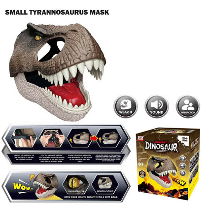 Realistic Velociraptor Dinosaur Mask with Sound