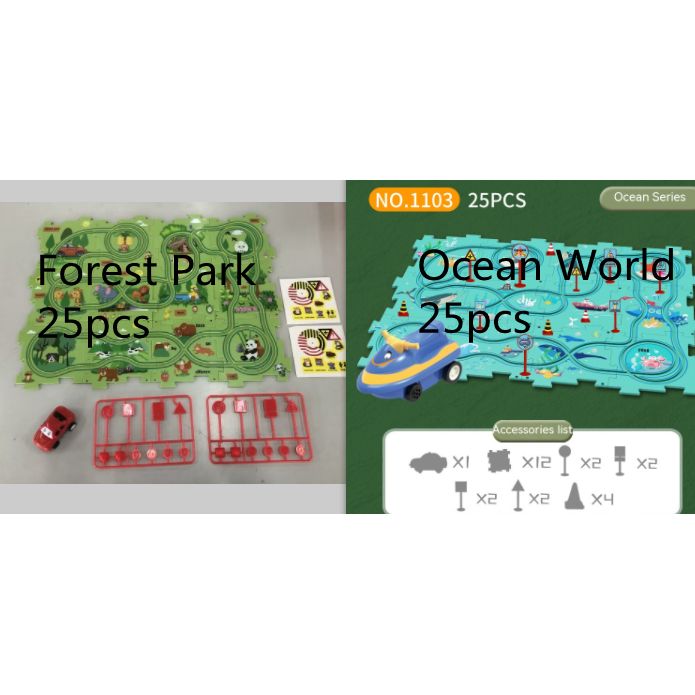 TrackTrek Electric Puzzle Rail Set