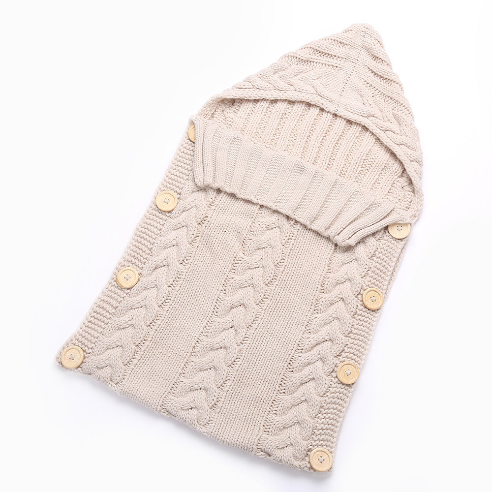 SnuggleNest Knitted Baby Swaddle