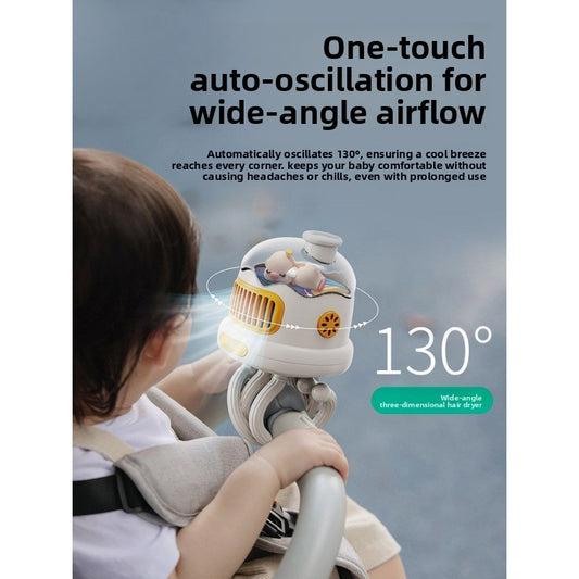 Bladeless BreezeGuard Baby Clip Fan