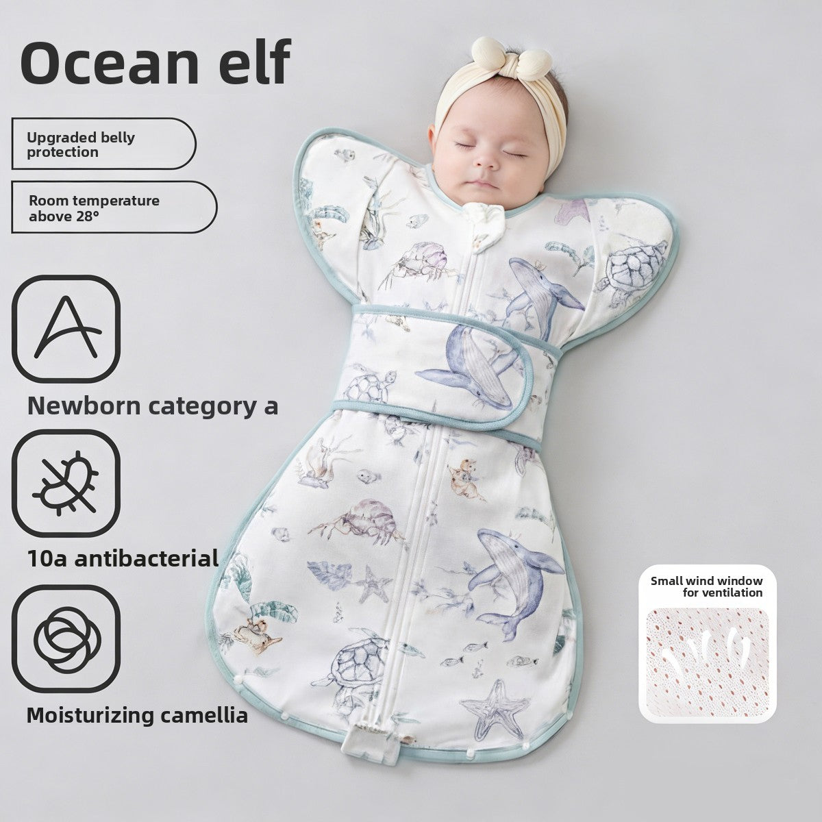 SnuggleSleeve Anti‑Startle Baby Sleep Sack