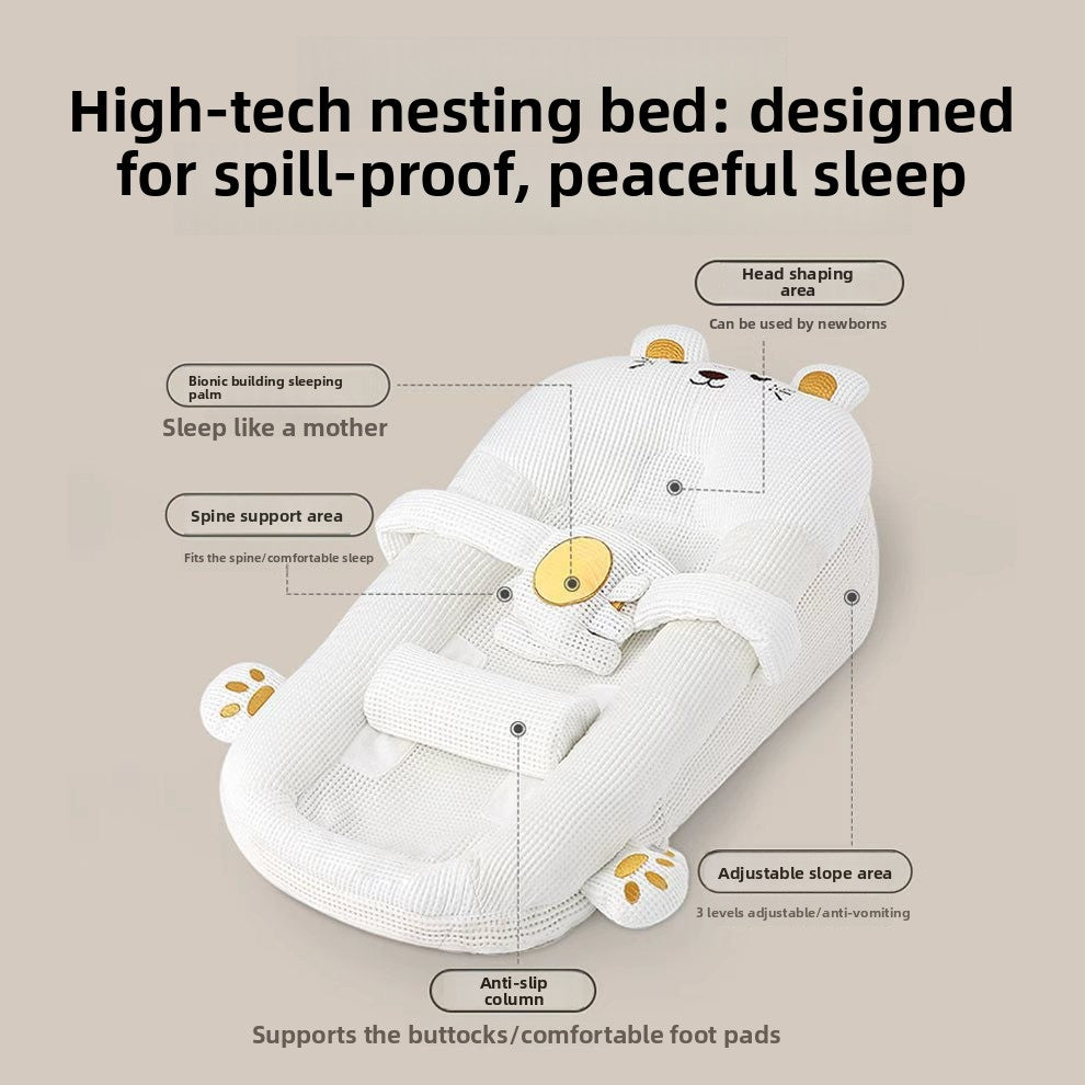 Inclined Baby Lounger Bed – Anti-Reflux Feeding & Soothing Support