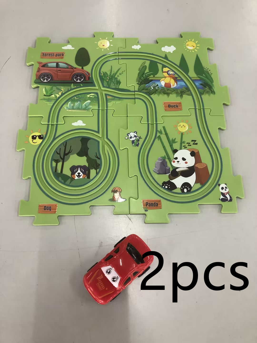 DIY Electric Puzzle Rail Car Set – Creative Track Building STEM Toy for Kids