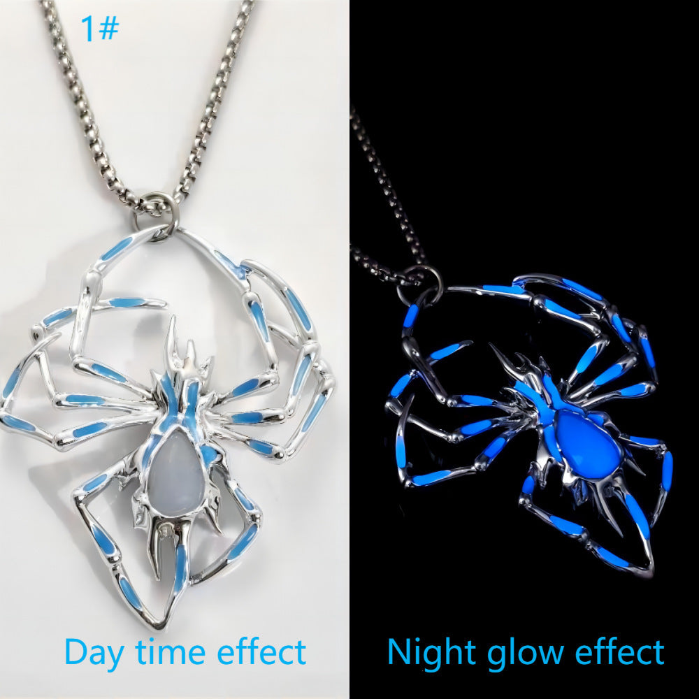 Halloween Glow-in-the-Dark Spider Necklace