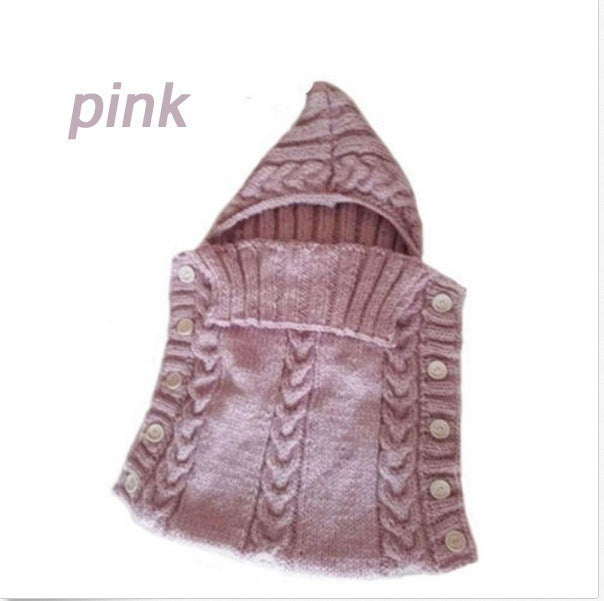 Infant Baby Tassel Hooded Sleeping Bag Sweater
