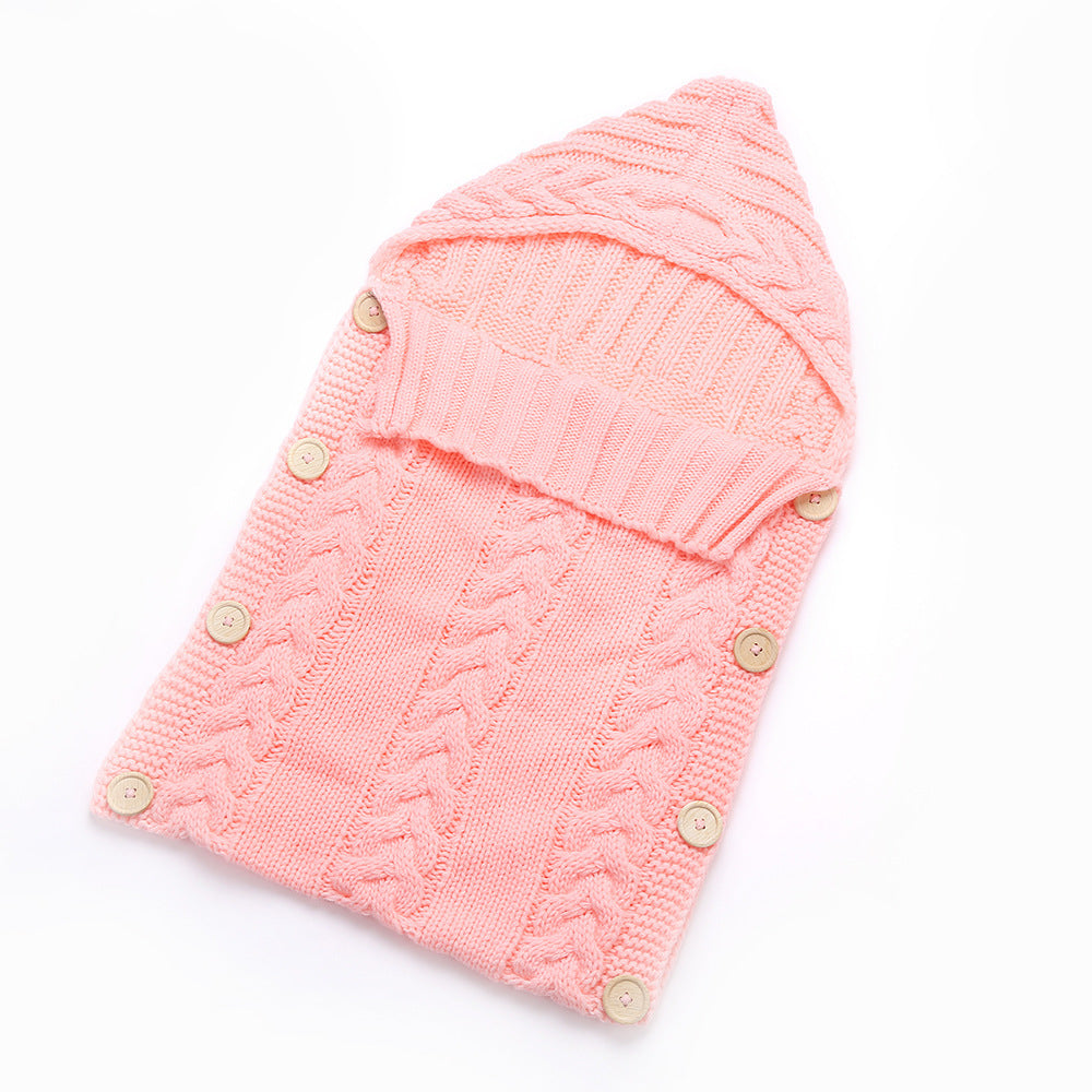 SnuggleNest Knitted Baby Swaddle