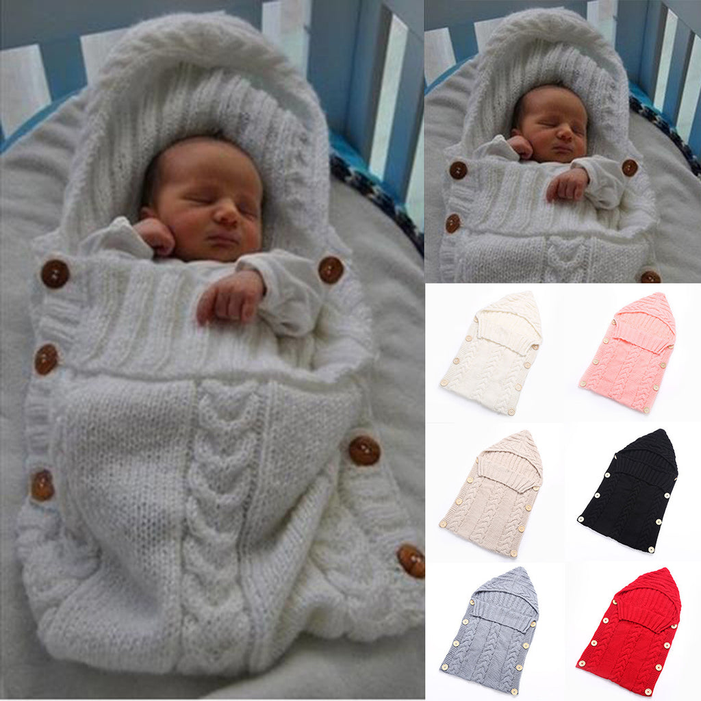 SnuggleNest Knitted Baby Swaddle