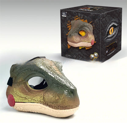Realistic Velociraptor Dinosaur Mask with Sound