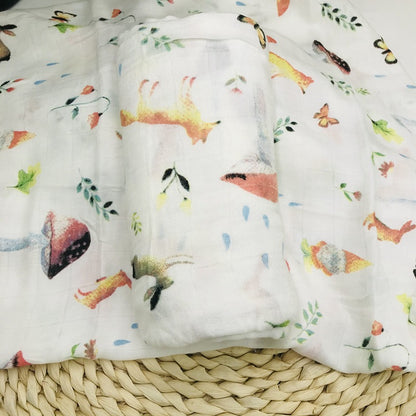 BambooHug Ultra-Soft Baby Muslin Swaddle Blanket