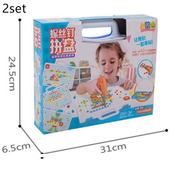 Kids Electric Drill Screw Puzzle Educational Board