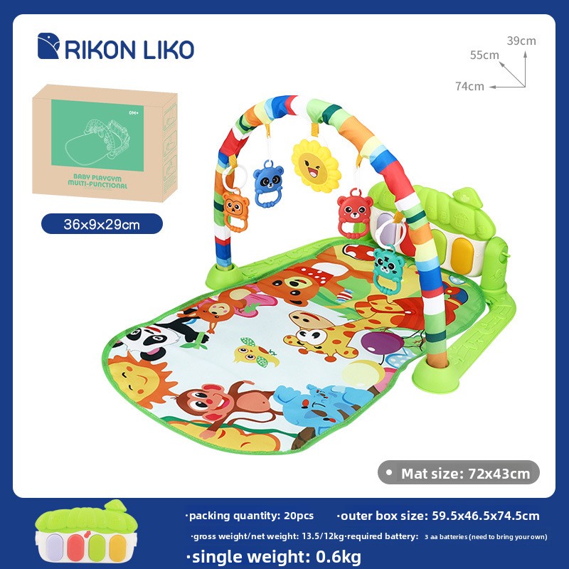 3-in-1 Baby Activity Play Gym & Kick Piano Mat