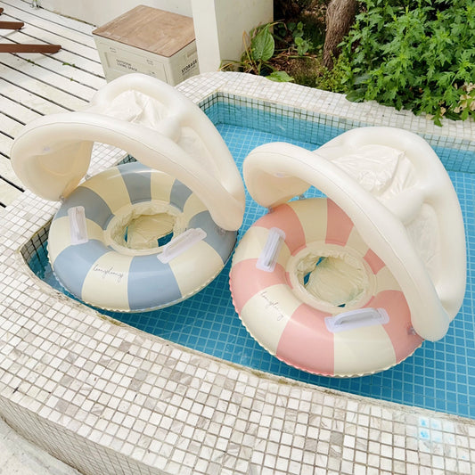 Baby Inflatable Swim Ring with Sun Canopy