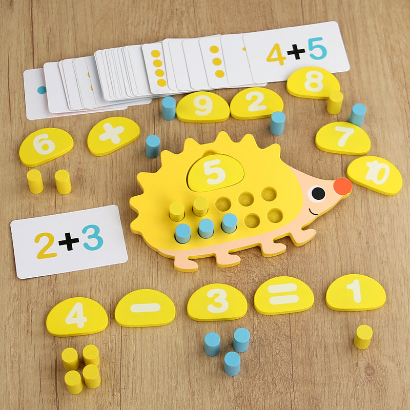 Wooden Ten-Grid Counting Board