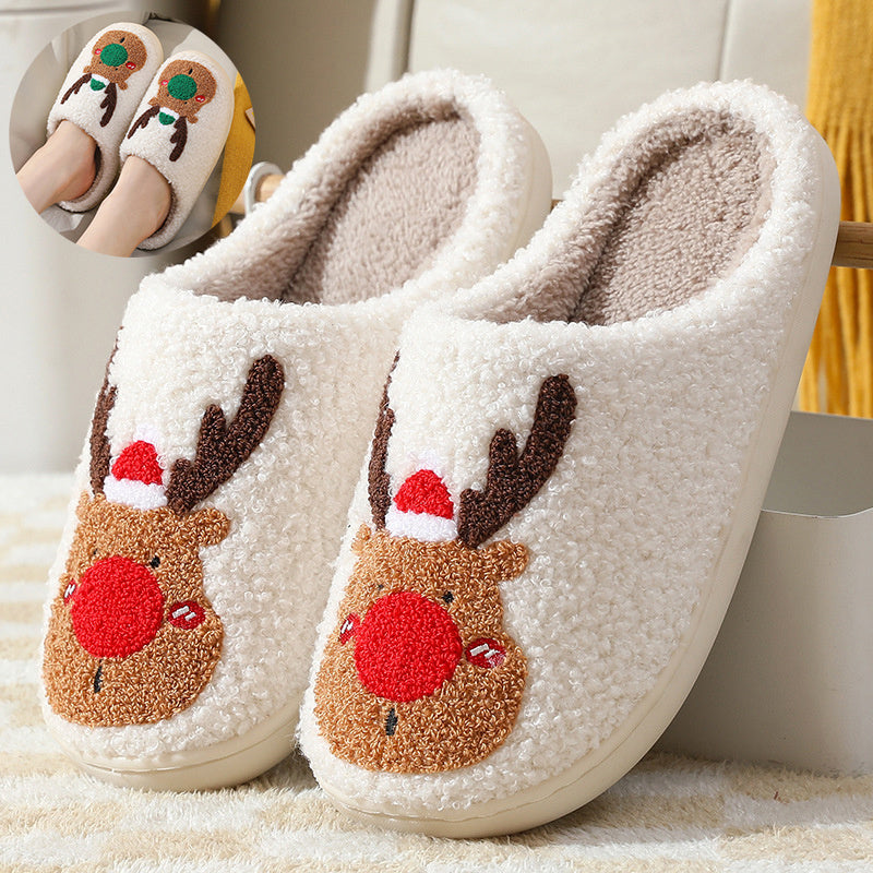 Christmas Plush Winter Home Slippers