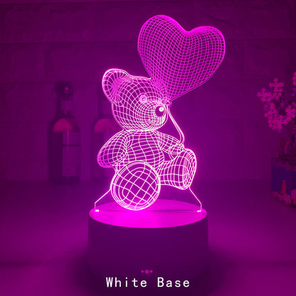 TeddyGlow 3D Love Light