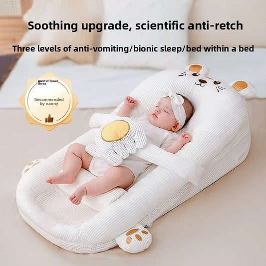 Inclined Baby Lounger Bed – Anti-Reflux Feeding & Soothing Support