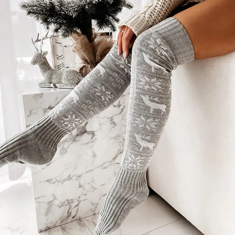 Winter Christmas Warm Knitted Women’s Stockings