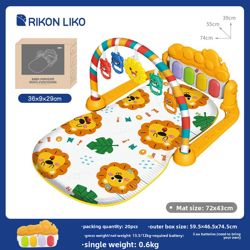 3-in-1 Baby Activity Play Gym & Kick Piano Mat