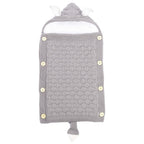 Personalized Baby Knitted Sleeping Bag with Rabbit Ears
