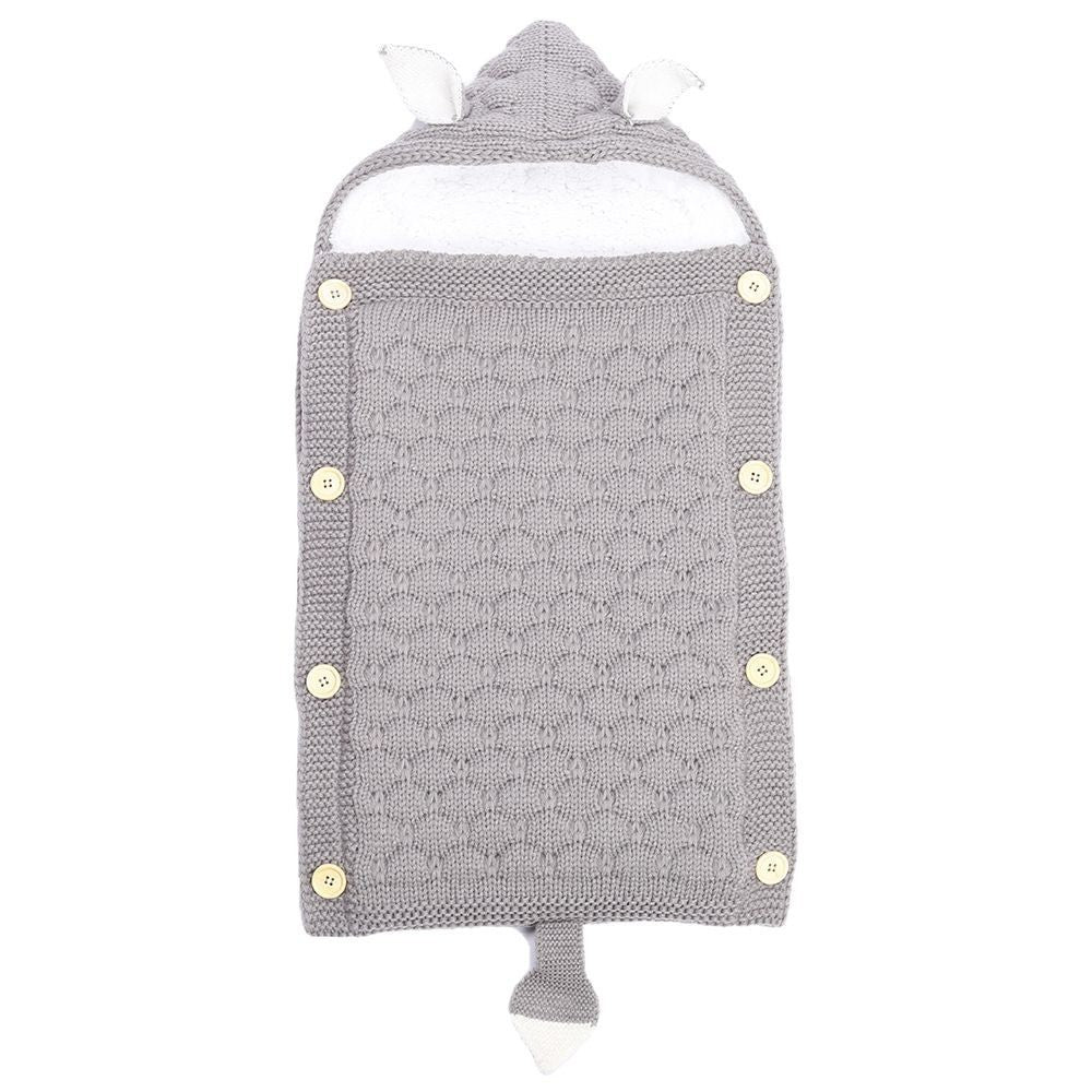 Personalized Baby Knitted Sleeping Bag with Rabbit Ears