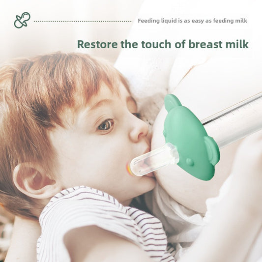 Baby choking prevention drinking water and medicine straw