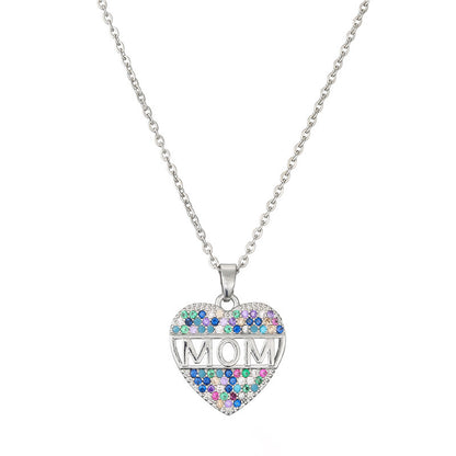 Peach Heart “MOM” Pendant Necklace – A Mother’s Day Keepsake