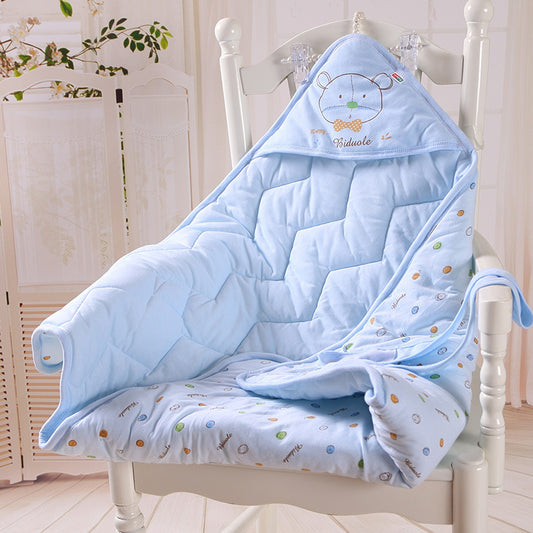 SnuggleNest Thick Cotton Baby Swaddle Quilt