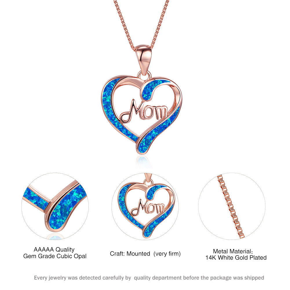 Love-shaped MOM Pendant