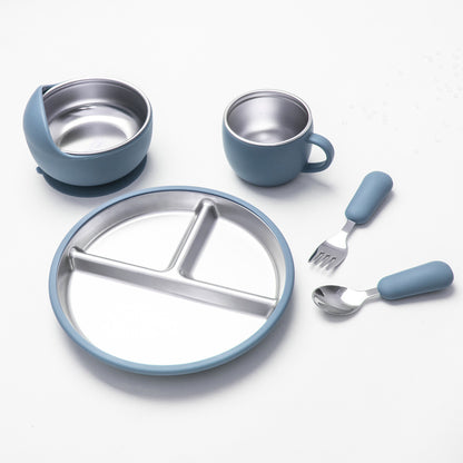 Baby Silicone Feeding Set (Suction Base, BPA-Free)