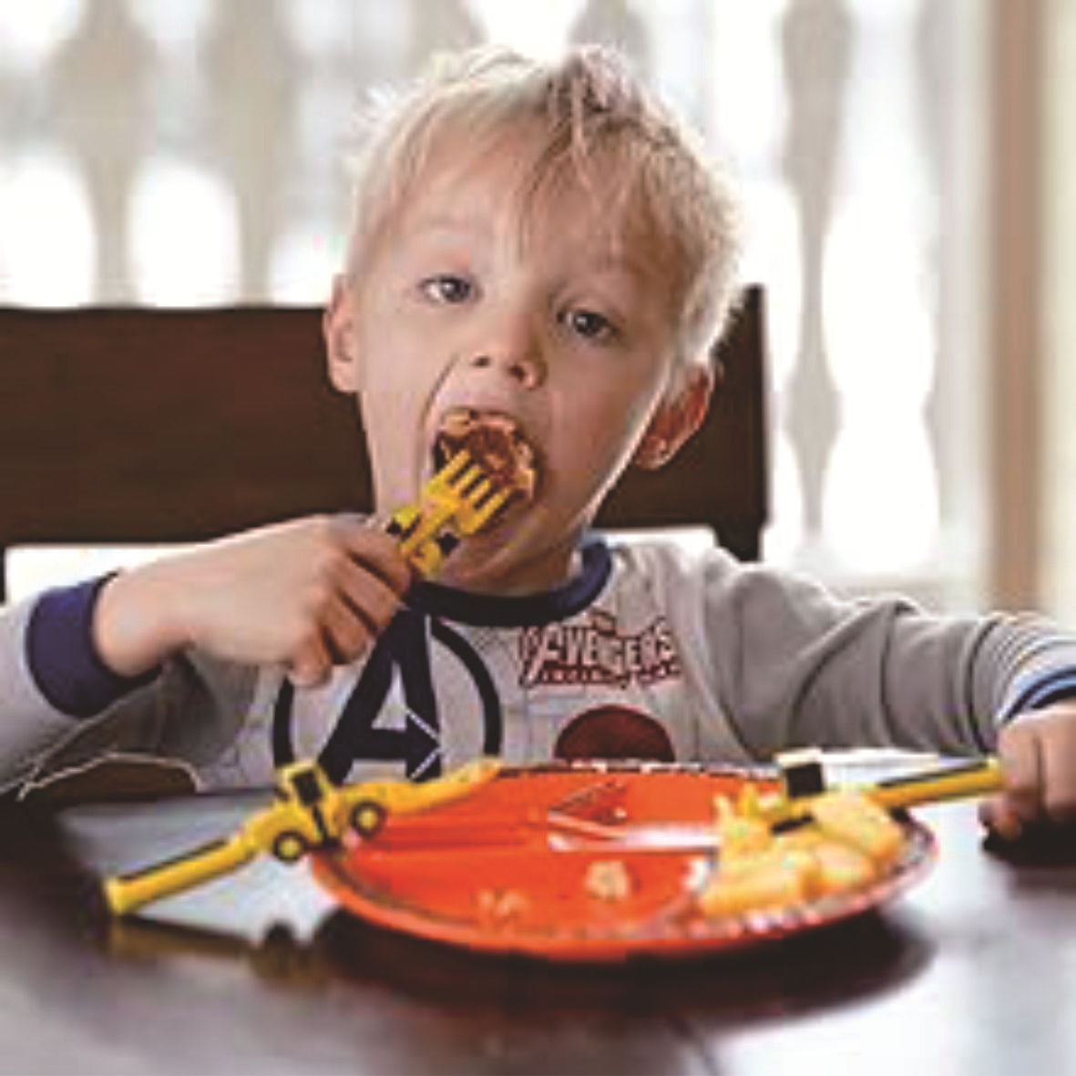 Construction Vehicle-Themed Tableware Set