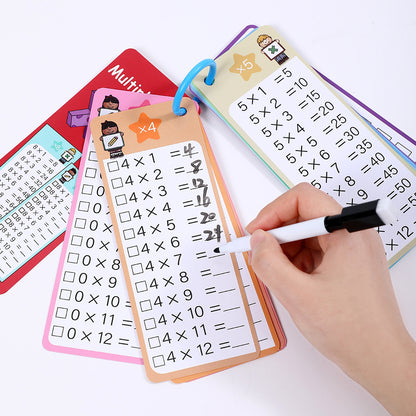 Reusable Math Flash Cards Set