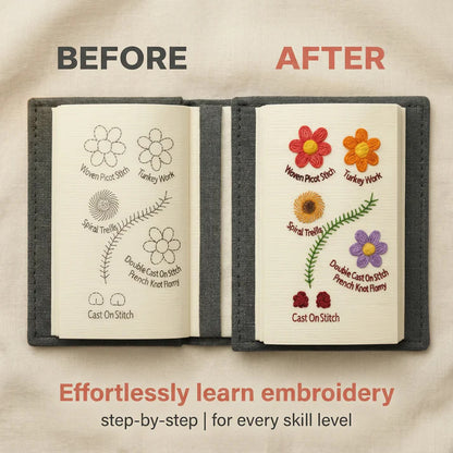 Mini Embroidery Stitch Guide Book