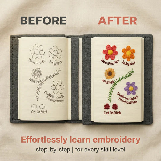 Mini Embroidery Stitch Guide Book