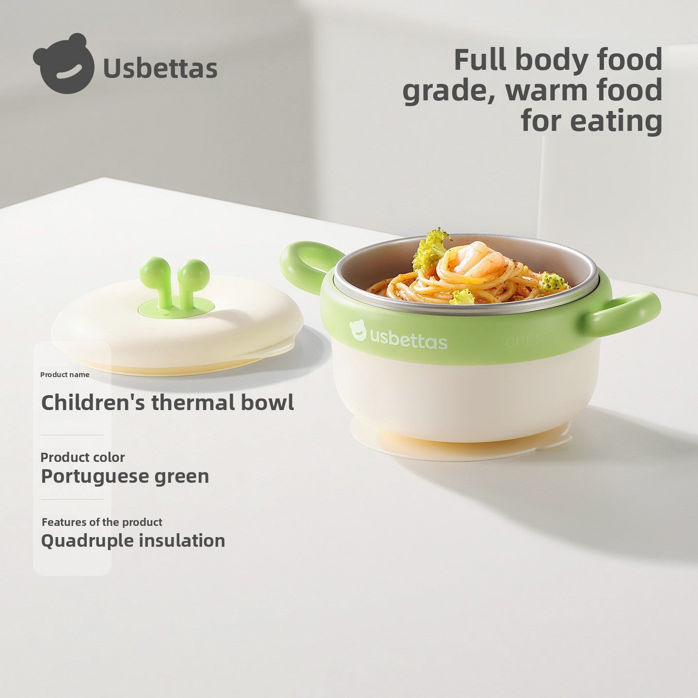 4-Layer Insulated Baby Feeding Bowl Set with Strong Suction Base