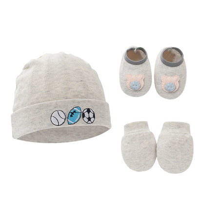 Baby Cotton Hat, Mittens & Baby Foot Cover