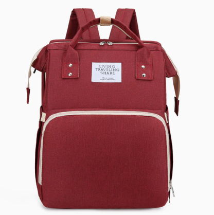 3-in-1 Foldable Baby Crib Backpack
