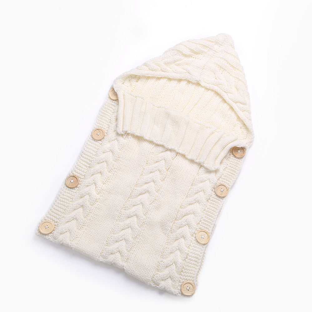 SnuggleNest Knitted Baby Swaddle