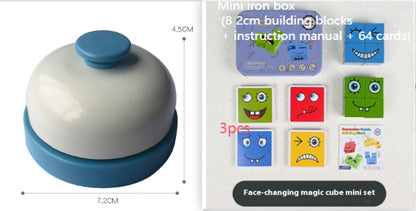 Montessori Emoji Puzzle Block Battle Game