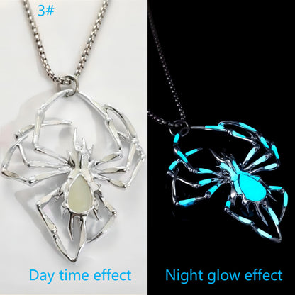 Halloween Glow-in-the-Dark Spider Necklace