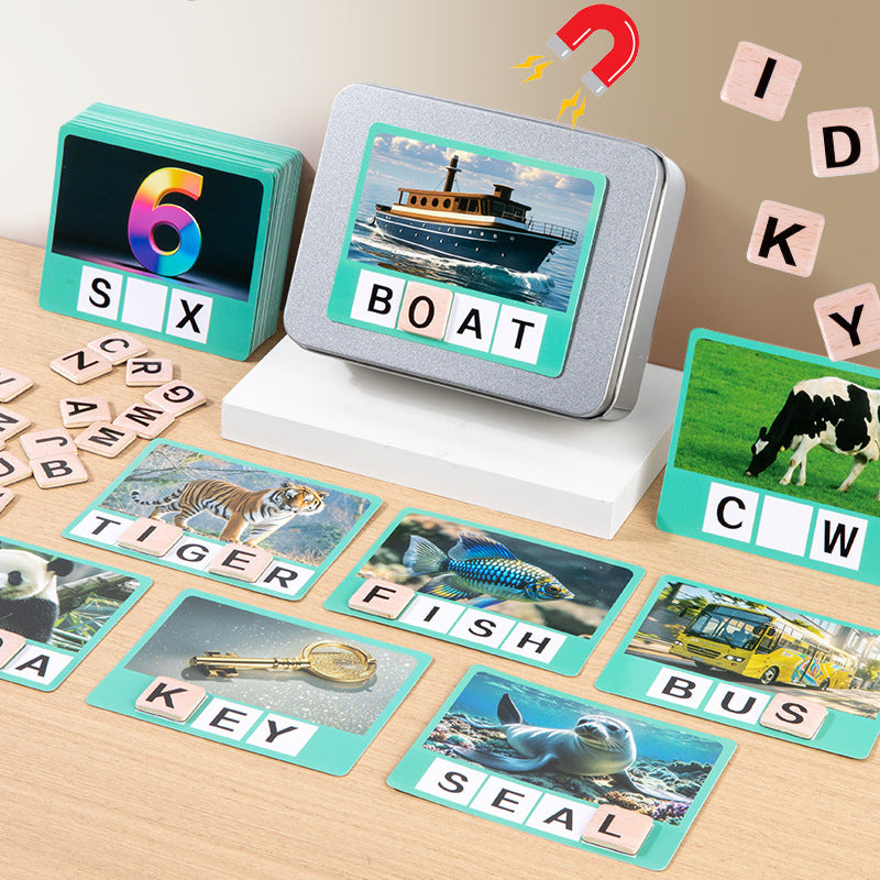 Montessori WordFaces Spelling Blocks