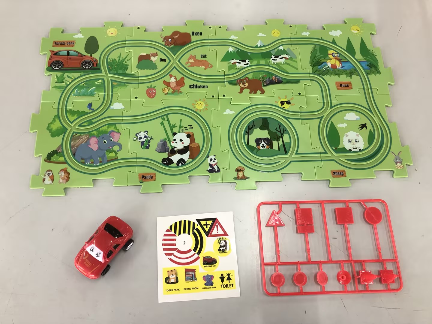 DIY Electric Puzzle Rail Car Set – Creative Track Building STEM Toy for Kids
