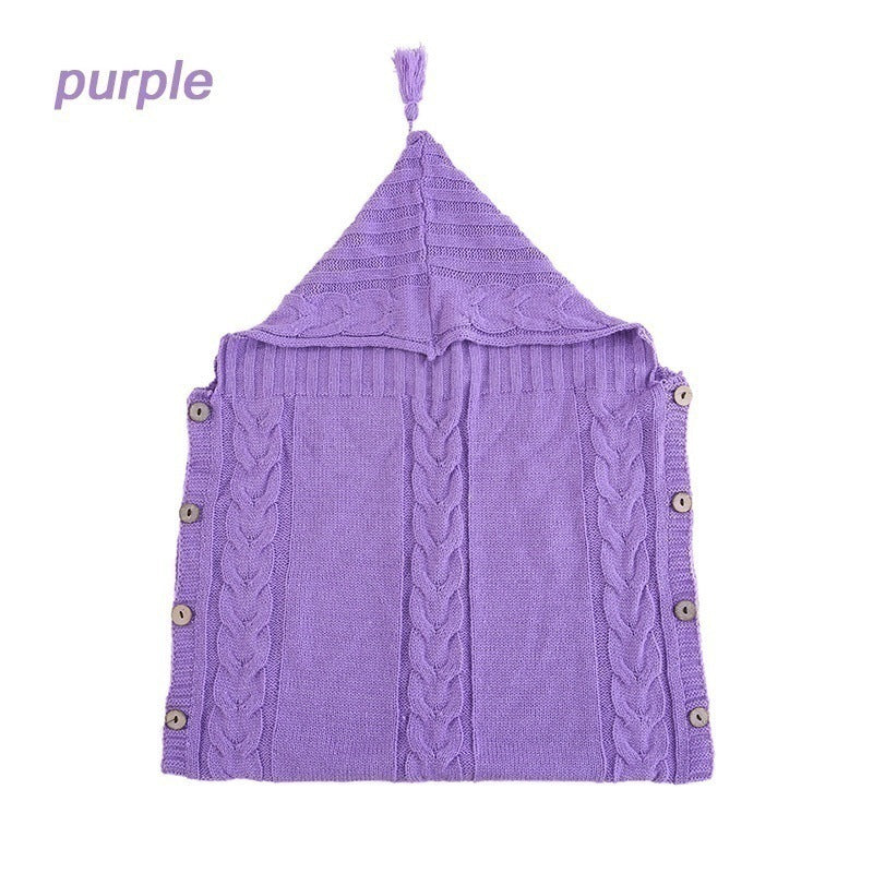Infant Baby Tassel Hooded Sleeping Bag Sweater